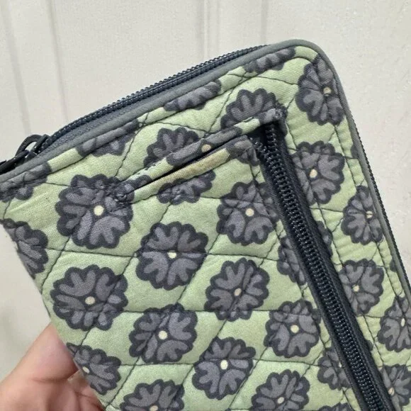 VERA BRADLEY ‎ Turnlock Wallet Clutch NOMADIC BLOSSOMS #14442-586 Turn Lock - Picture 9 of 11